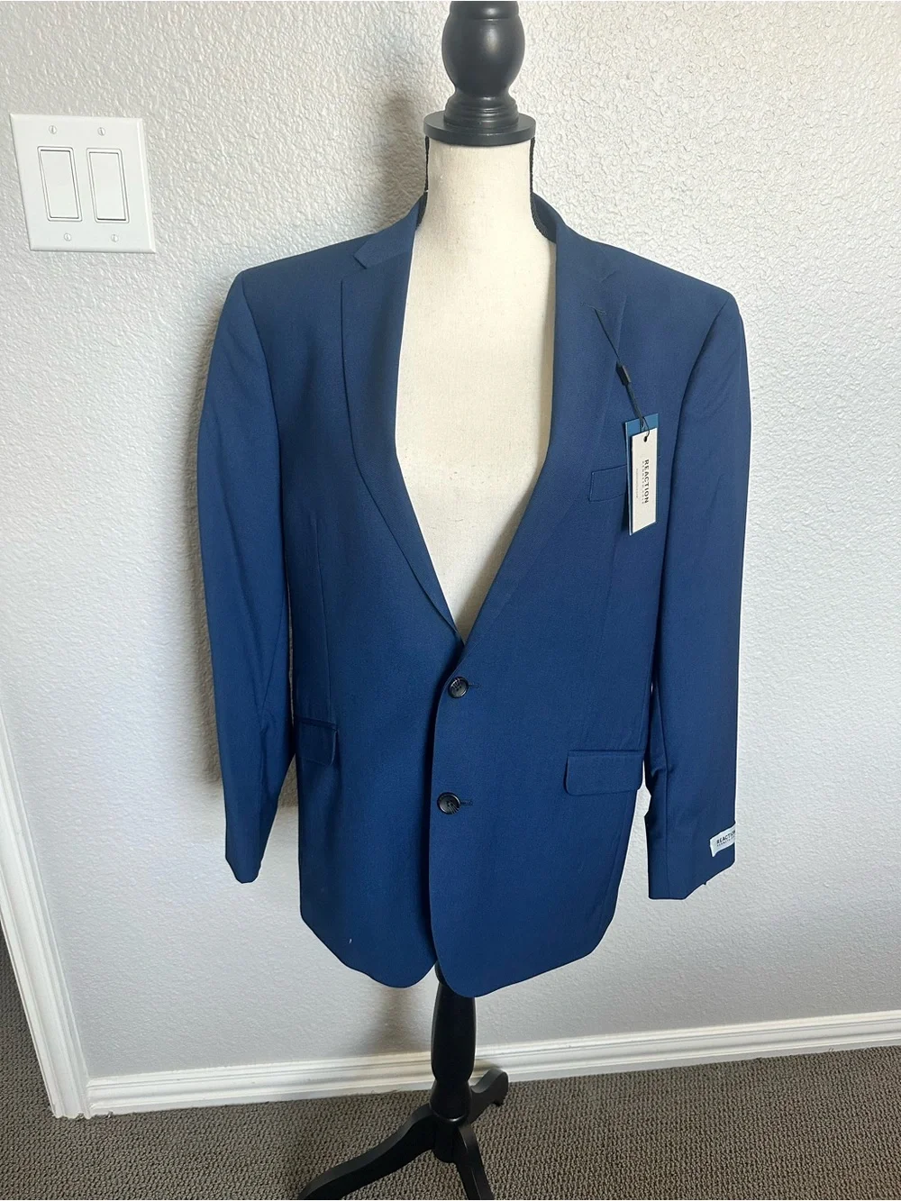 Kenneth Cole Men's Classic Blue Two-Button Blazer